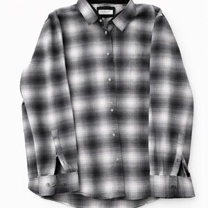 Stylish Black and Gray Plaid Men's Shirt